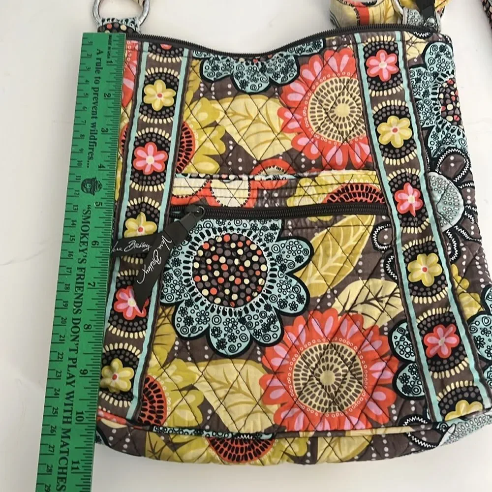 Vera Bradley Floral Multicolor Women's Crossbody Quilted Handbag 11”x 10”
